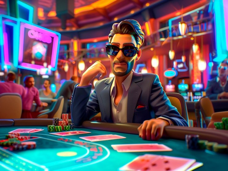Game statistics panel showing RTP information and paytable details